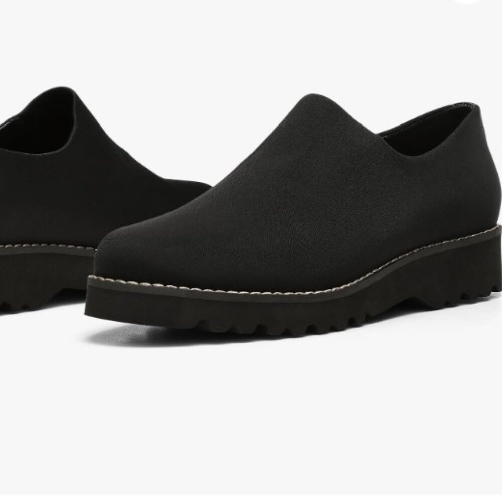 Donald Pliner Black Casha Crepe Slip On Loafer Shoe Size 8.5